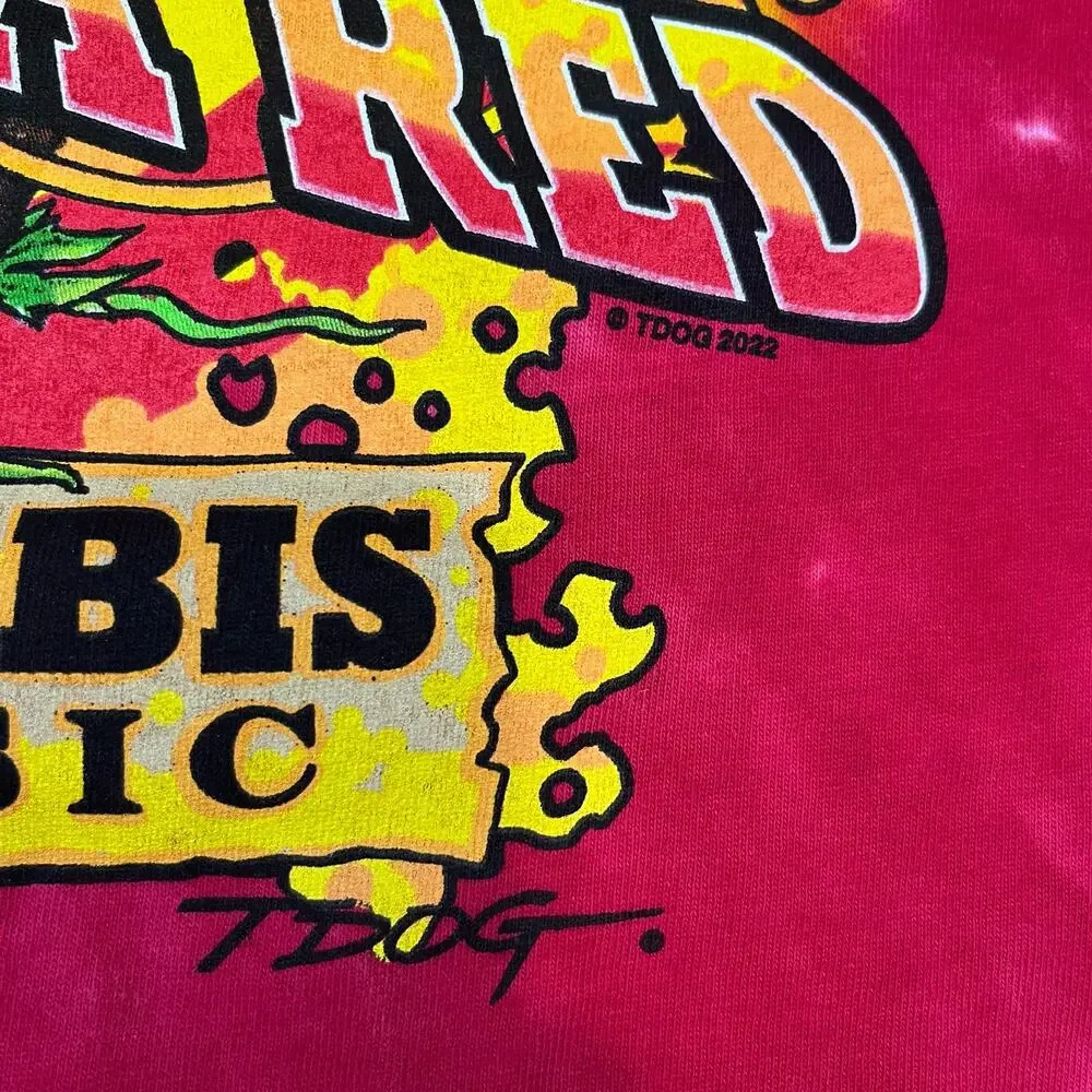 Liquid Blue T-Shirt Tie Dye L-2XL‎ Panama Red 420 Cannabis Stoner Hippie Sativa